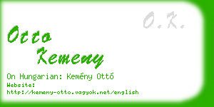 otto kemeny business card